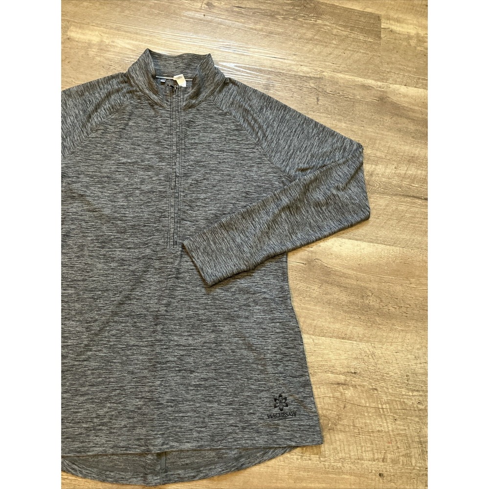 Under Armour Golf Jacket Half Zip Pullover Gray Medium WACHESAW Golf Logo